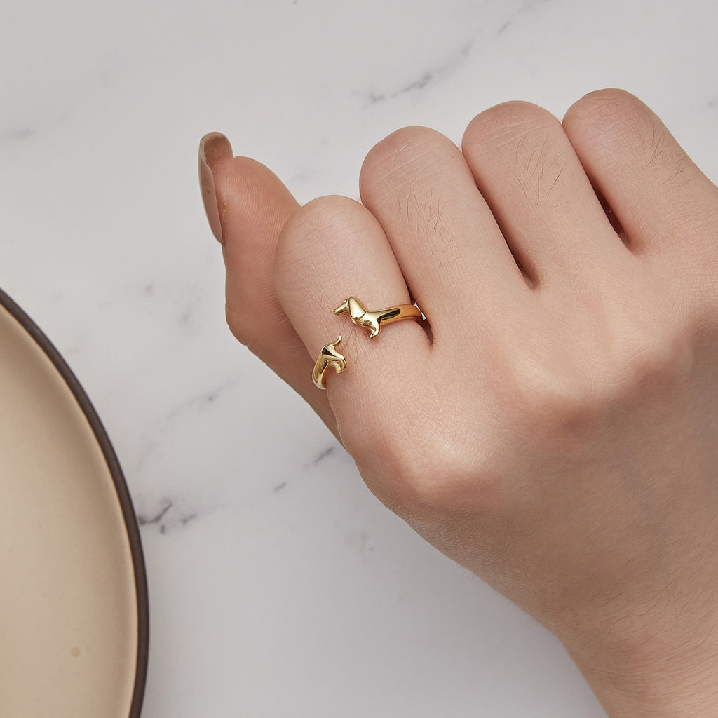 Dachshund Wrap Ring