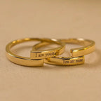 Adjustable "I Am Yours & You Are Mine" Couple's Ring Set