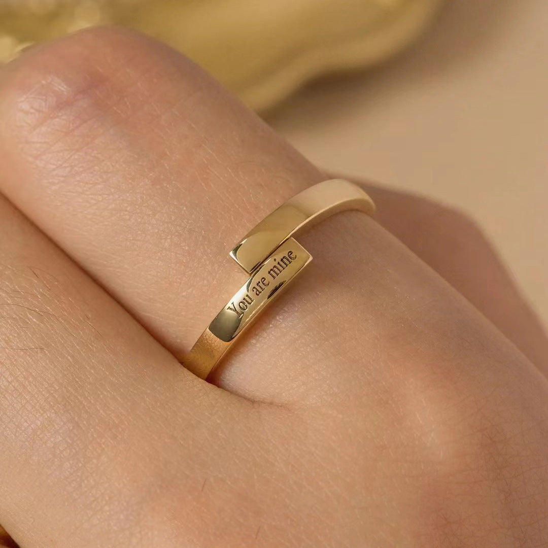 Adjustable "I Am Yours & You Are Mine" Couple's Ring Set