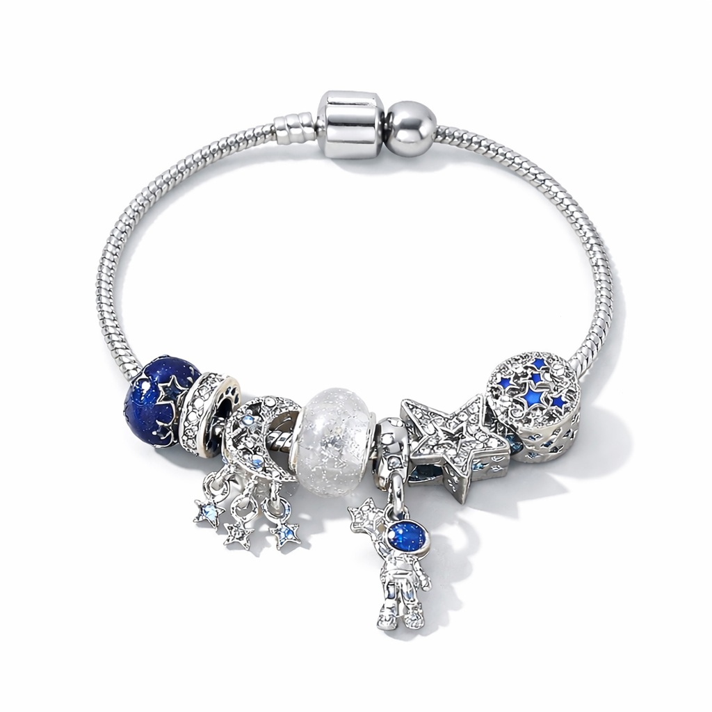 " NAVY SPACE " CHARM BRACELET