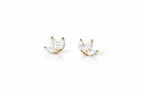 ZIRCON LEAF EARRINGS