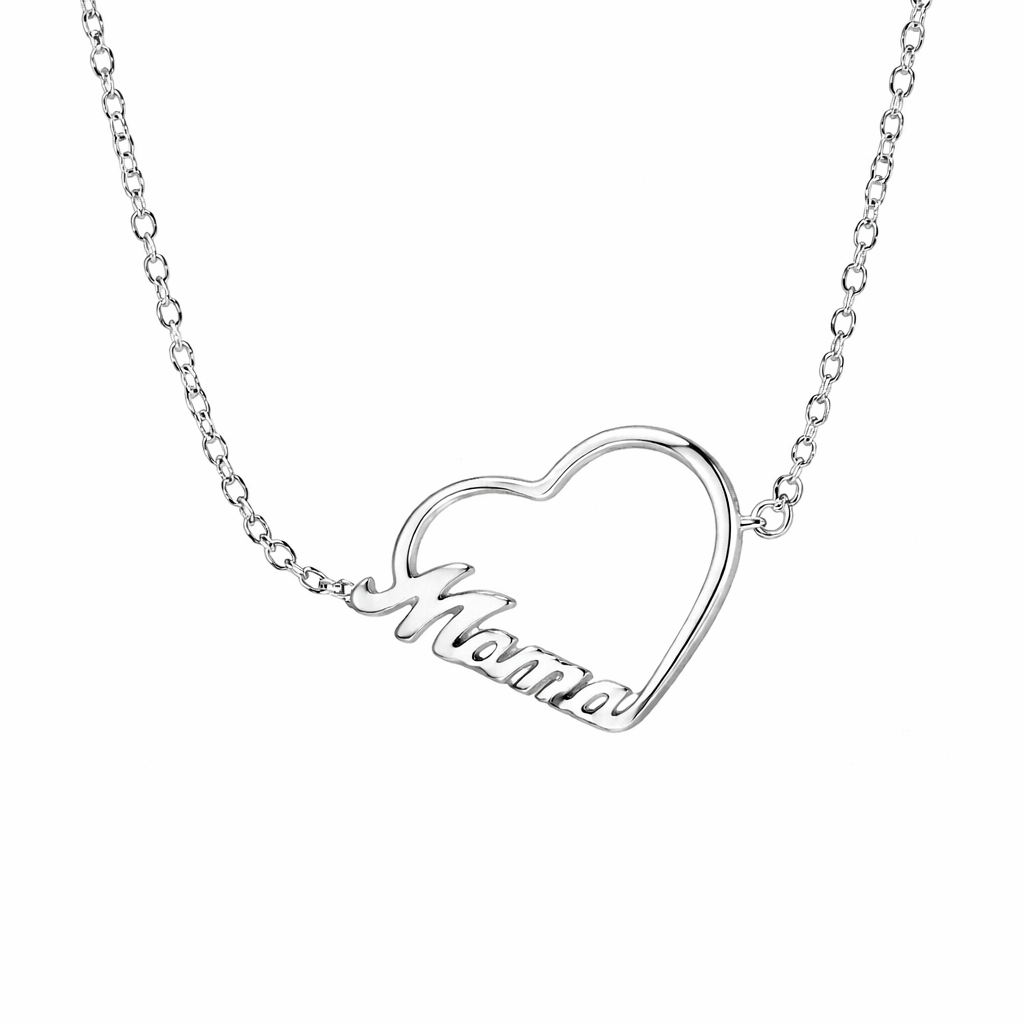 CUSTOM HEART NAME NECKLACE
