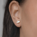 ZIRCON LEAF EARRINGS
