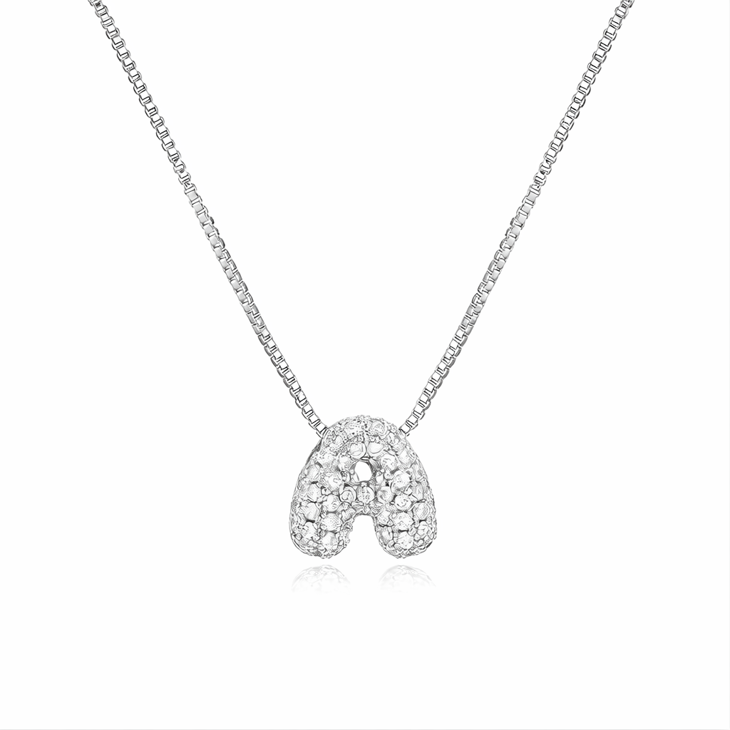 BUBBLE INITIAL NECKLACE