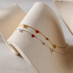 INITIAL HEART NECKLACE - BIRTHSTONE & ZODIAC