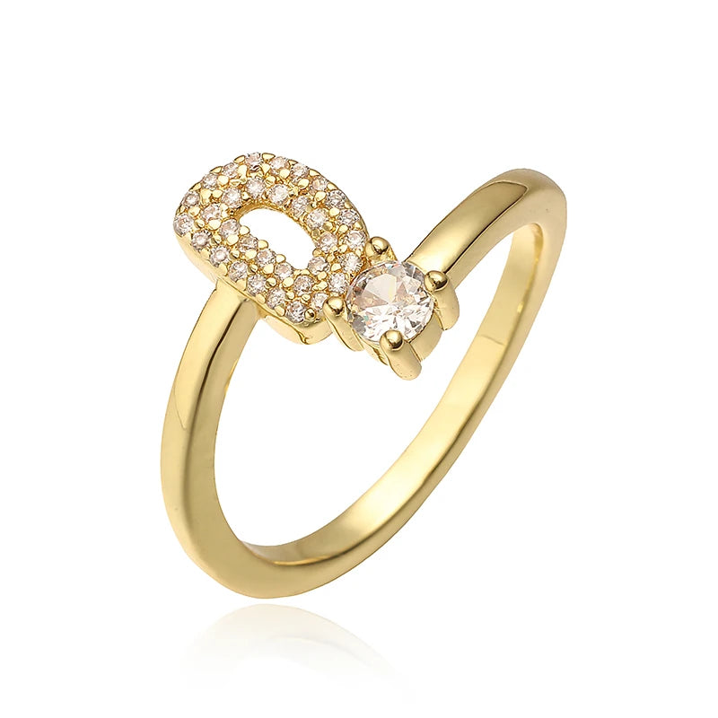 INITIAL GEMSTONE RING