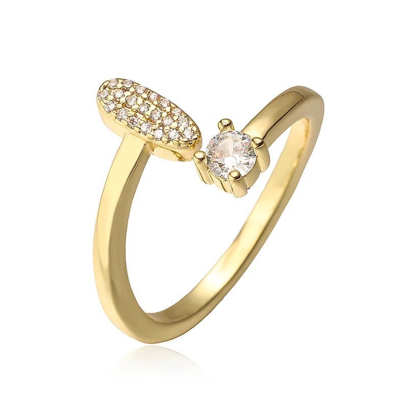 INITIAL GEMSTONE RING