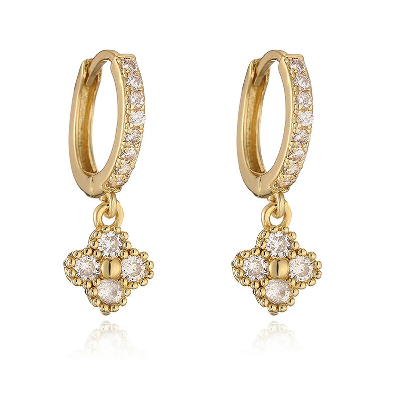 CLOVER HOOP EARRINGS