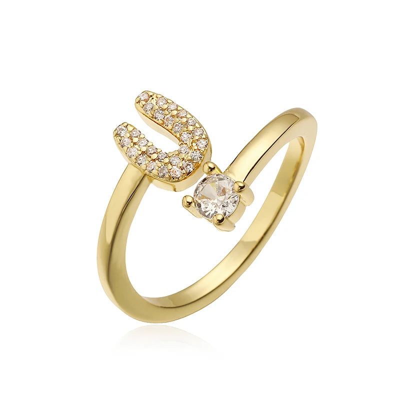 INITIAL GEMSTONE RING