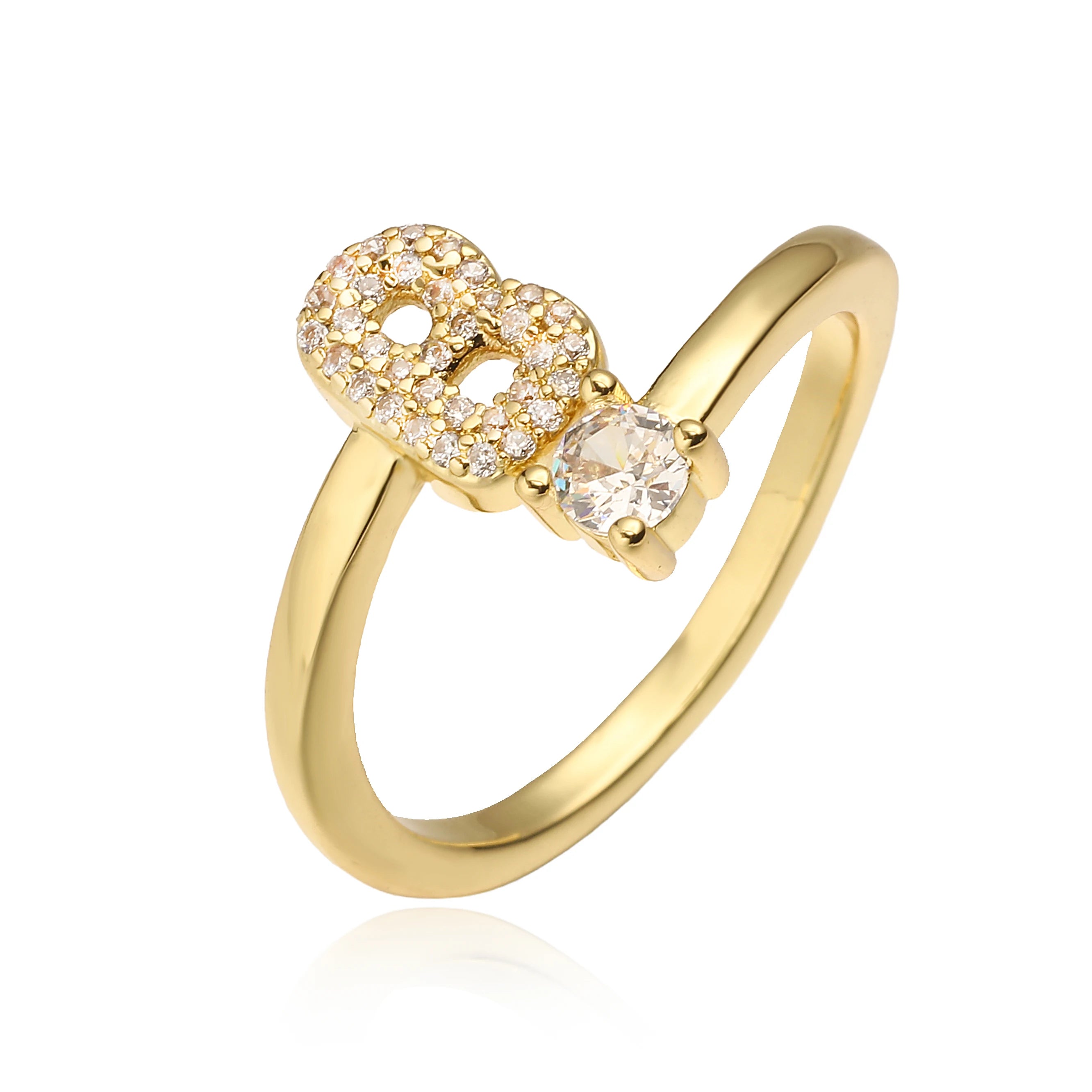 INITIAL GEMSTONE RING