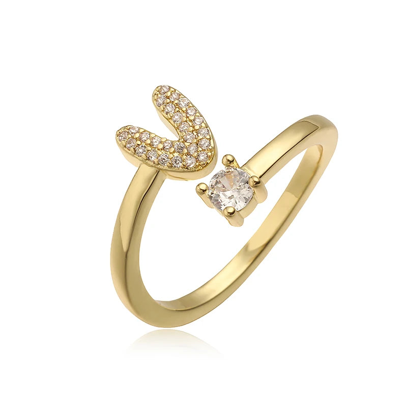 INITIAL GEMSTONE RING