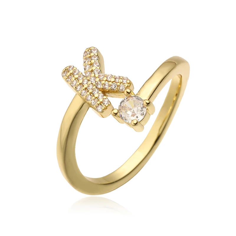 INITIAL GEMSTONE RING