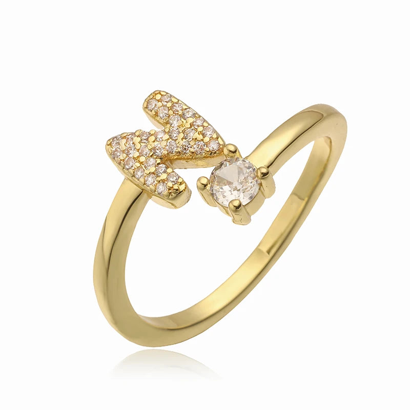 INITIAL GEMSTONE RING