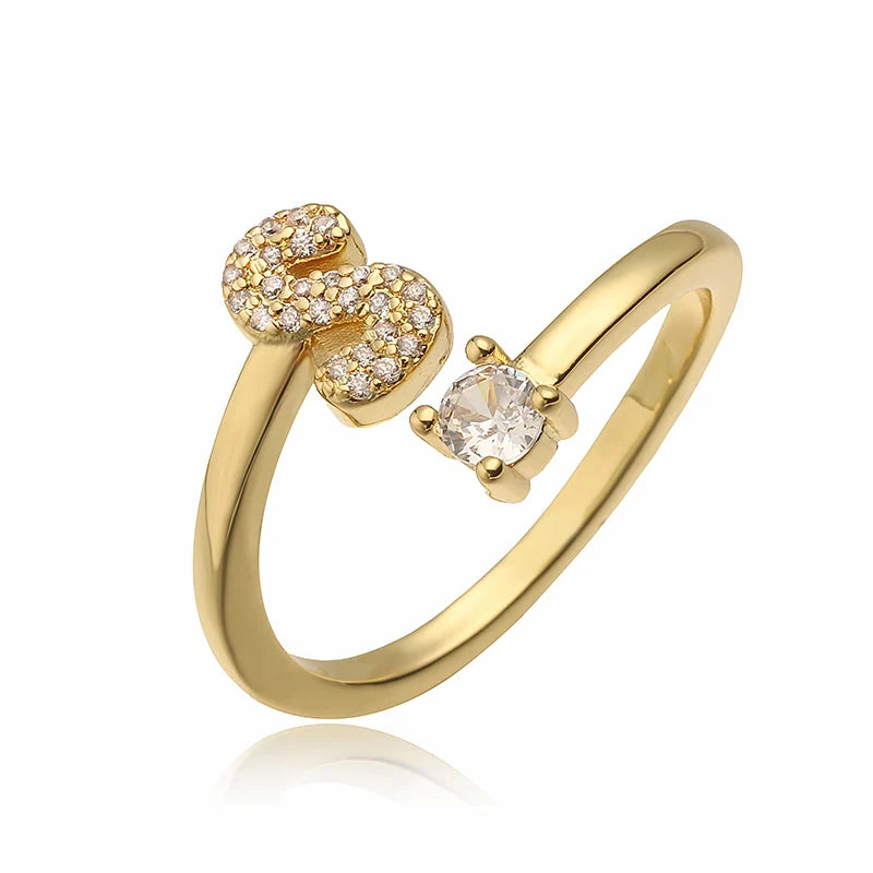 INITIAL GEMSTONE RING
