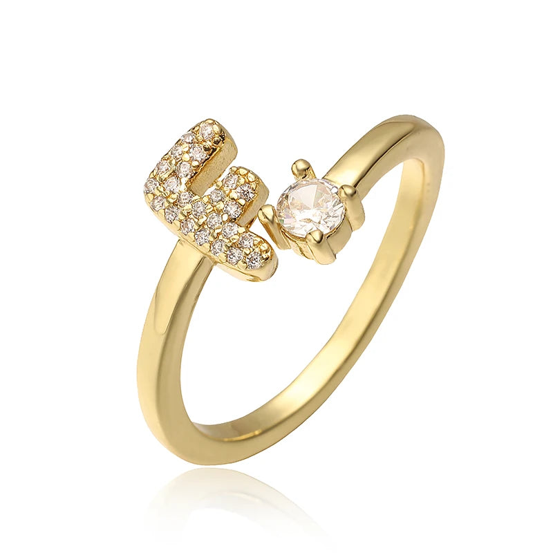 INITIAL GEMSTONE RING