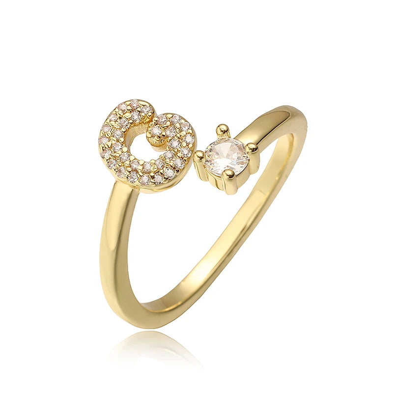 INITIAL GEMSTONE RING