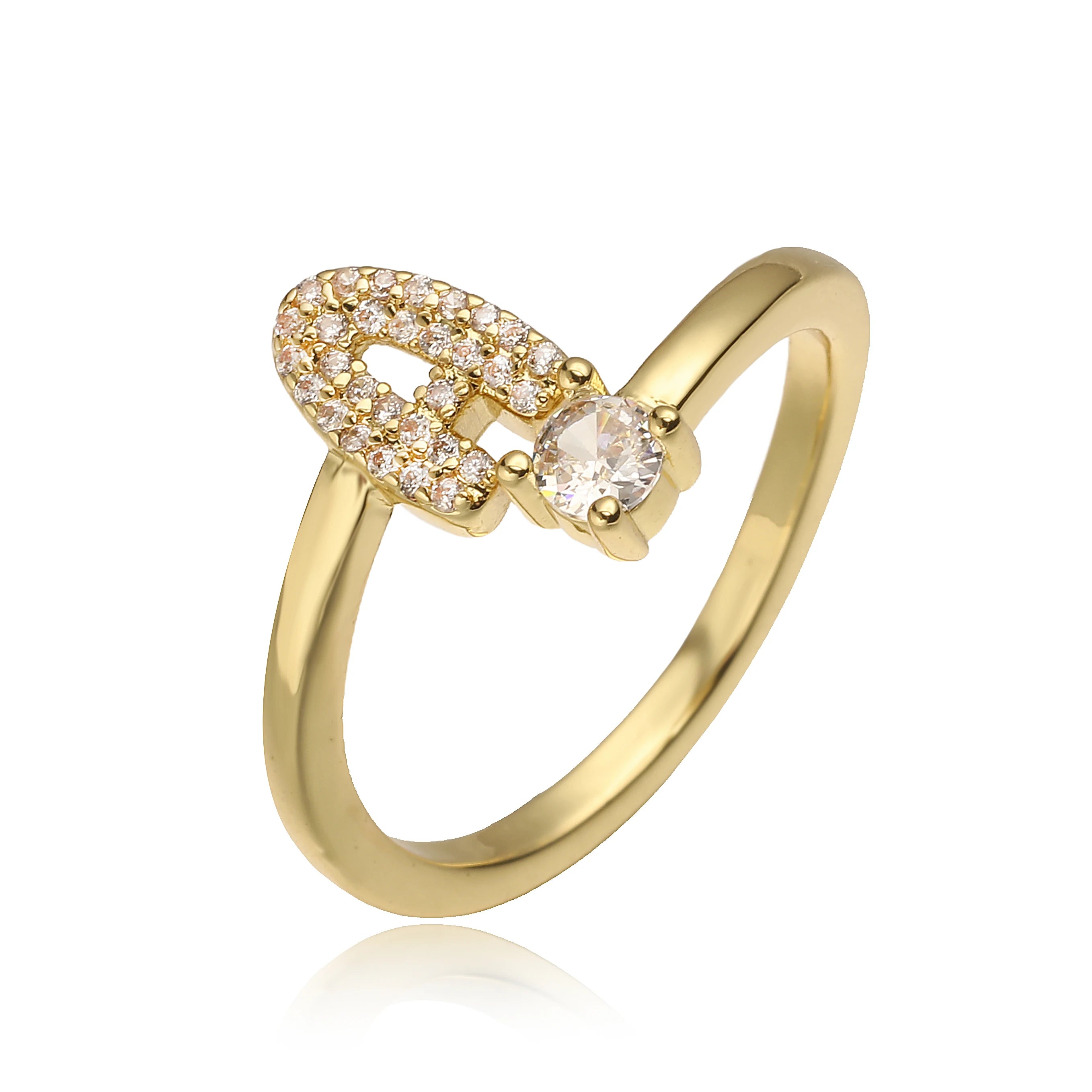 INITIAL GEMSTONE RING