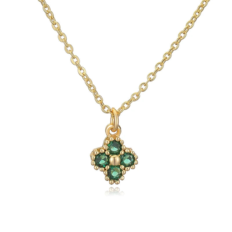 CRYSTAL CLOVER NECKLACE