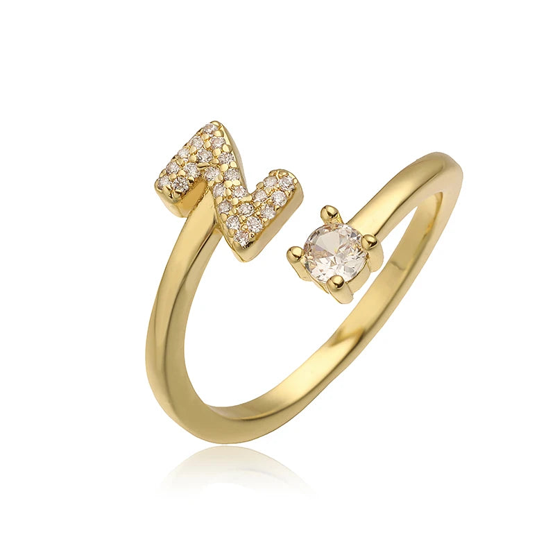 INITIAL GEMSTONE RING