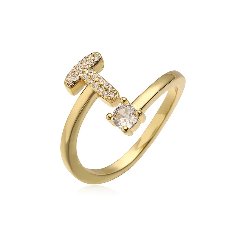 INITIAL GEMSTONE RING