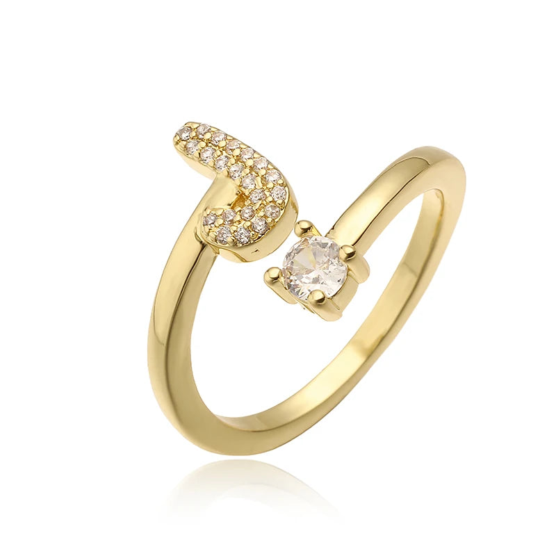 INITIAL GEMSTONE RING