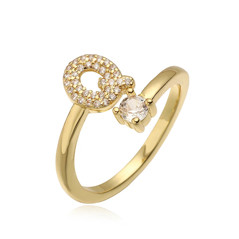 INITIAL GEMSTONE RING