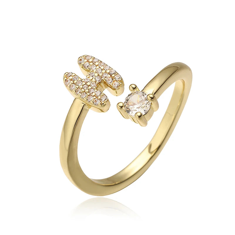 INITIAL GEMSTONE RING