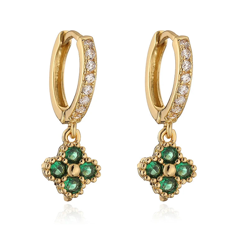 CLOVER HOOP EARRINGS