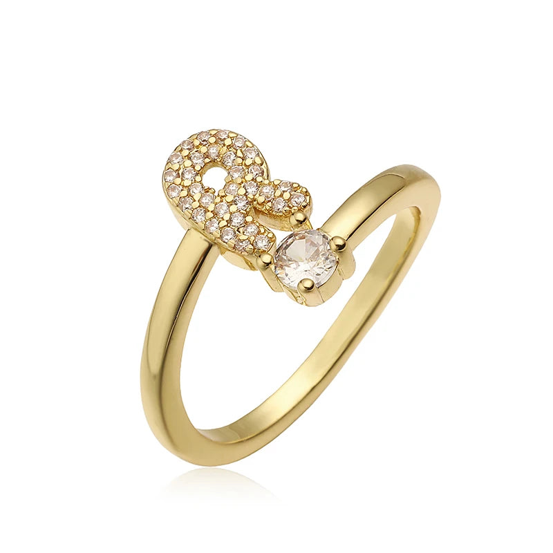INITIAL GEMSTONE RING