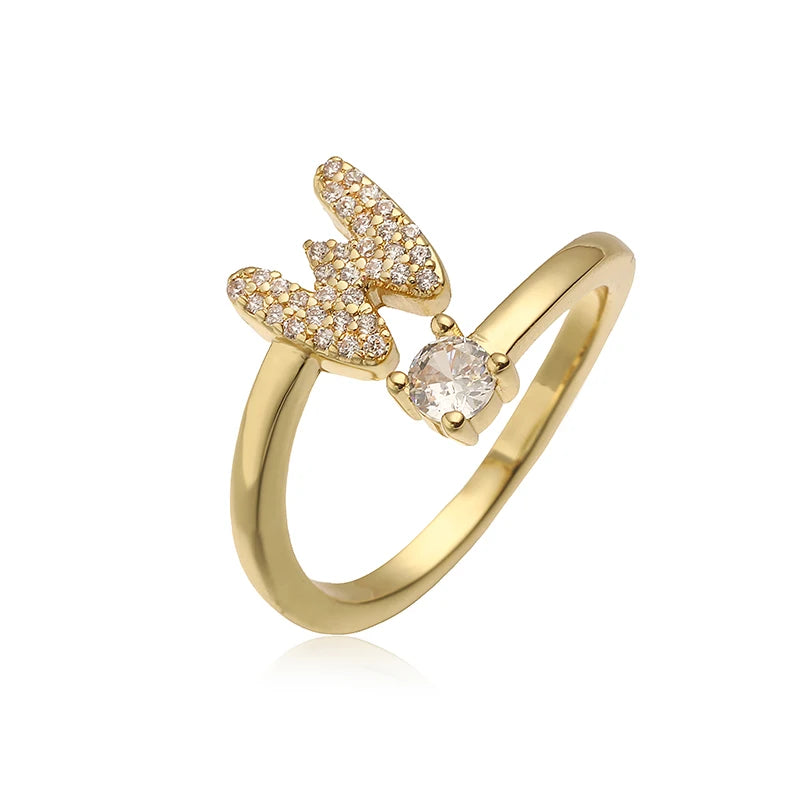 INITIAL GEMSTONE RING