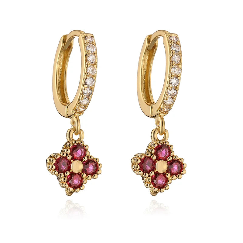 CLOVER HOOP EARRINGS