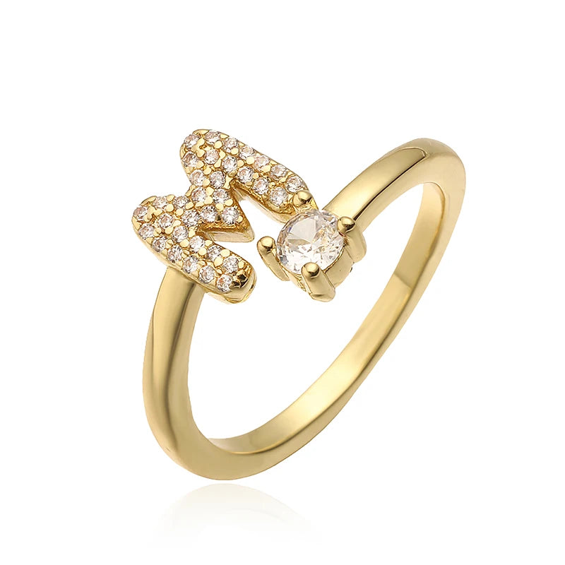 INITIAL GEMSTONE RING