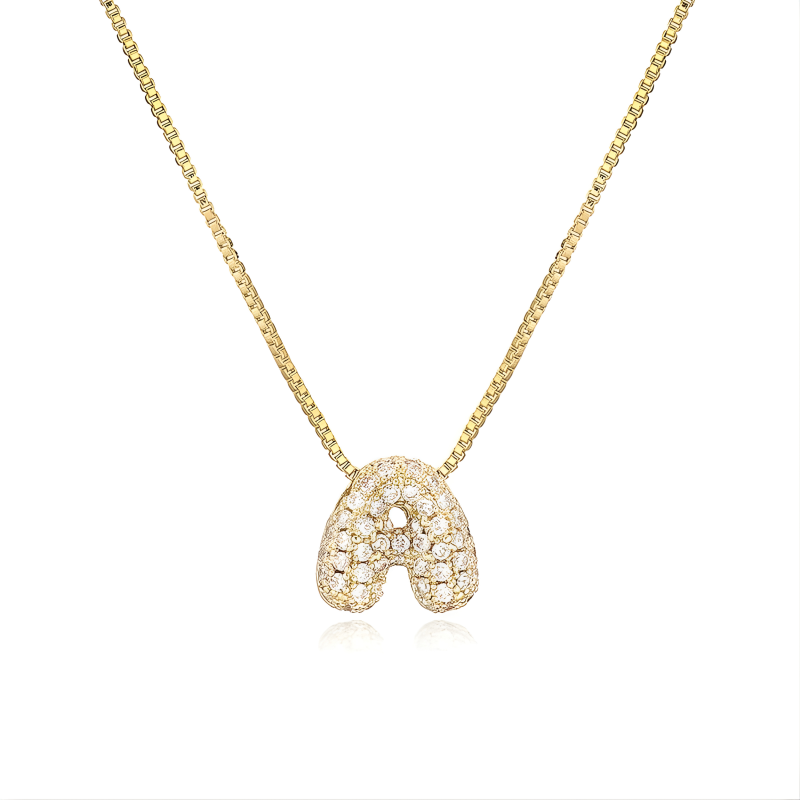BUBBLE INITIAL NECKLACE