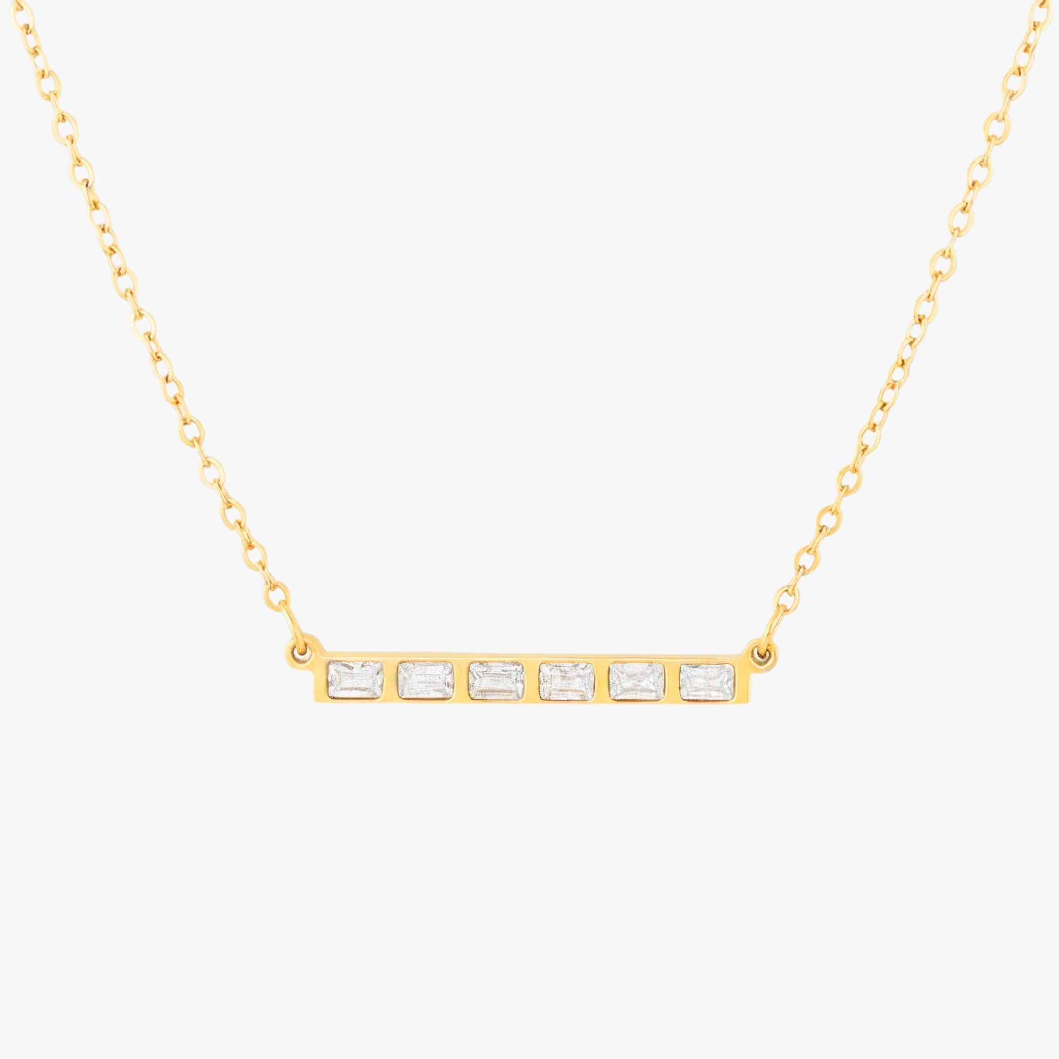 Baguette Line Necklace